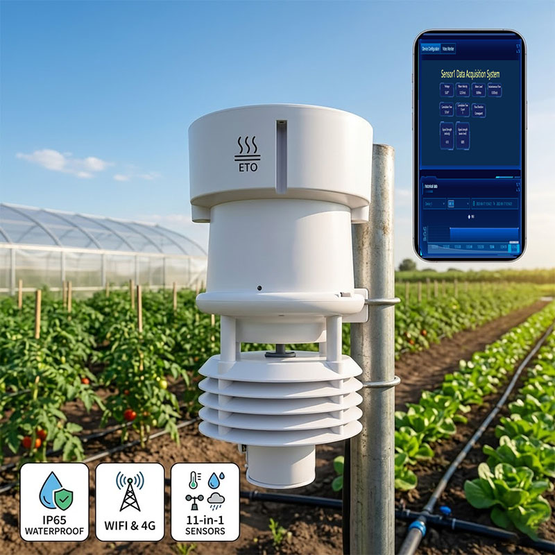 Precision Farming Smart Agriculture - Stazione Meteorologica Intelligente WiFi 4G ET0